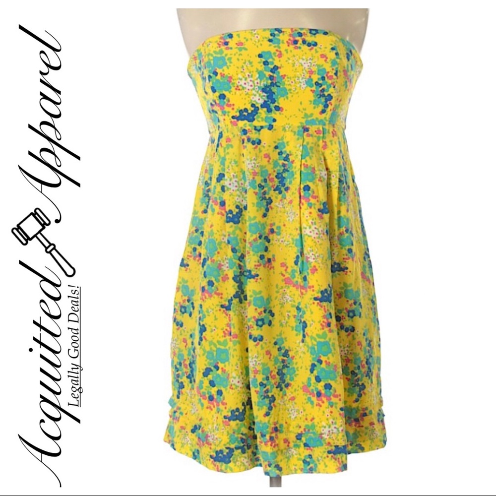 Britt by Britt Ryan | SILK Strapless Floral Dress